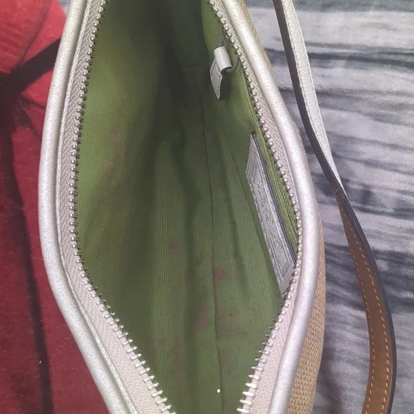 Coach LE Limited Bumble Bee Floral Y2K Mini Bag w Raffia Shoulder Purse - Picture 11 of 14